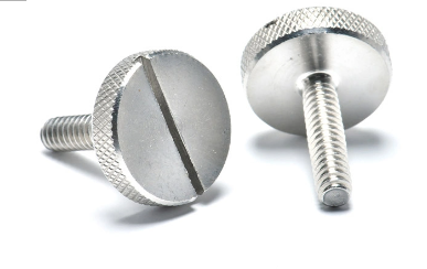 Slotted knurled head thumb screws